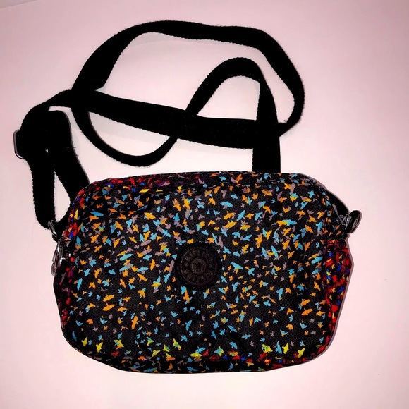 Kipling Bags Kipling Black Rainbow Birds Crossbody Bag Poshmark
